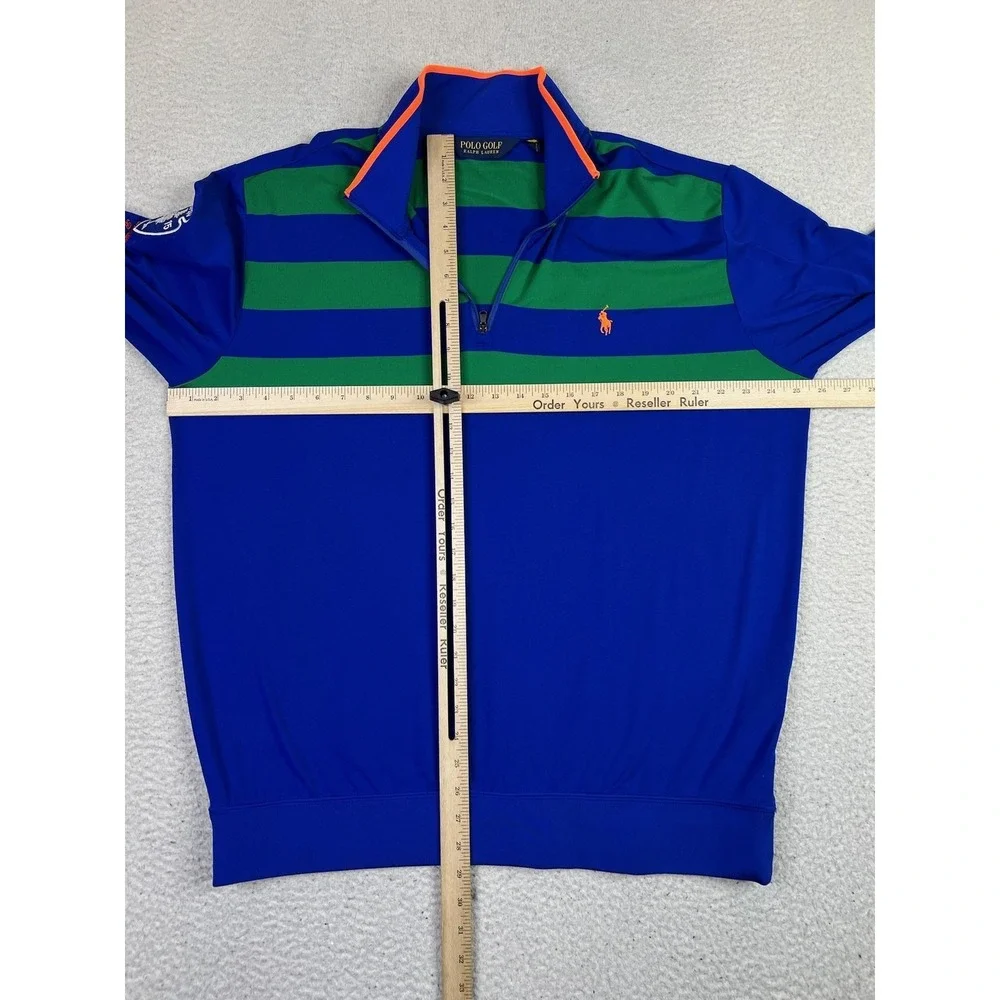 US Open Chambers Bay 1/4 Zip Pullover Mens XL Blue Green Golf Polo Ralph Lauren